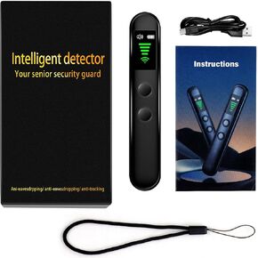 Ultimate Hidden Camera Detectors, Bug and Spy Device Finder, GPS Detector, Privacy Pen, for Home, Office, Travel, Hotel, Car, Protecting Privacy and Security (Black)