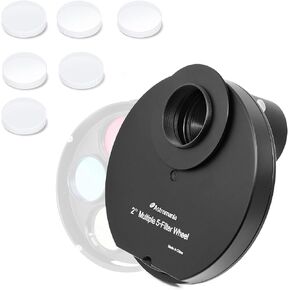 Astromania 2 Inch Dust Caps Set - Bundle with - 2" Multiple 5-Position Filter Wheel