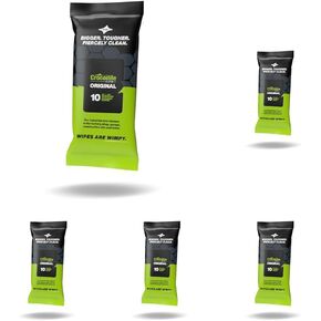 Crocodile Cloth Industrial Hand & Tool Cleaning Wipes - Heavy-Duty 10" x 15" Size Multi-Surface Cleaning Wipes, 10 Count Per Package. Water Based Solution with Extreme Cleaning Power. Safe on Skin.