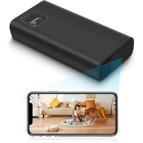 4K HD Home Security Camera with Night Vision Motion Detection, Mini Indoor/Outdoor Surveillance Camera, 10000mAh Power Bank 64GB SD Card Included, Gravity Sensor, No Internet Required