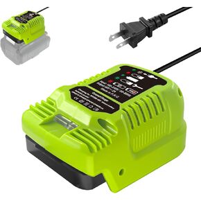 Mini Charger for Ryobi 40V Battery, Replacement for OP4040, OP4050A, OP4060A, OP40201, OP4026, OP40404, OP4012A, OP4040A, OP40404, OP4020A, OP4080A, OP4075A Battery with LED Indicator (Charger Only)