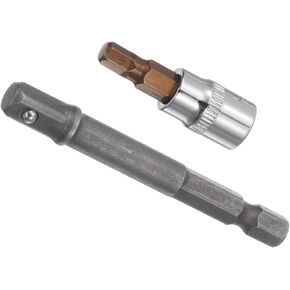 H5 Hex Impact Bit Socket 1/4" Impact Bit Socket S2 Steel CR-V Metric Bit Screwdriver Sockets with Hex Shank Adapter - (Applications: for Fastening Car Machinery Screws)
