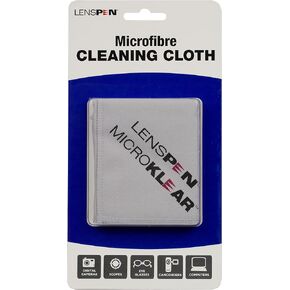 Lenspen MicroKlear Microfibre Cloth. Ideal for Cameras, LCD Screens, Lenses, Filters, camcorders, laptops, Mobile Phones, CDs and DVDs,Black,MK-2-G