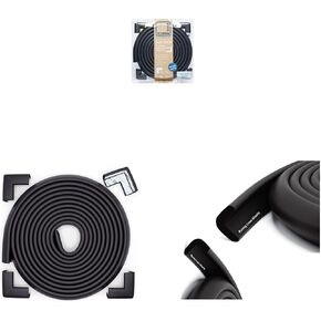 Slim-Fit 24ft Edge 4 Corners - Bundle & Save - RovingCove Slimfit Edge Corner Guards (15ft Edge 4 Corners, Onyx Black) + RovingCove Slimfit Edge Guards (9ft Edge Only, Onyx Black)