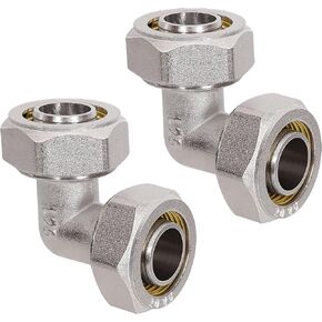 Air Hose Fittings Feanron Rapid Air System，2 Pack 200PSI,3/4 Nickel-Plated Brass Air Piping Fittings ，3/4 Airline Tubing Fittings For Shop Garage Compressed Air line System Kit