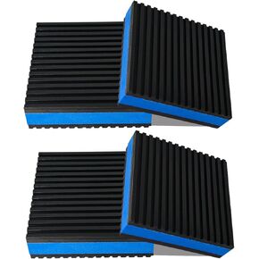 3" X 3" X 7/8" Anti Vibration Pads Sound Isolation Rubber Ribbed with EVA Center for Heavy Duty EVA Mechanical, HVAC, Air Compressor, Air Conditioner, Washer and Dryer, Treadmills Anti-Vibration Pads