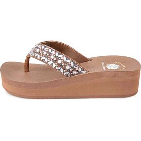 Yellow Box Women's Penza Flatform Sandal, Round Toe, Medium-High 1.75 Inch Heel, 1 Inch Platform Comfortable Flip-Flop