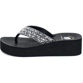 Yellow Box Women's Penza Flatform Sandal, Round Toe, Medium-High 1.75 Inch Heel, 1 Inch Platform Comfortable Flip-Flop in Saudi Arabia