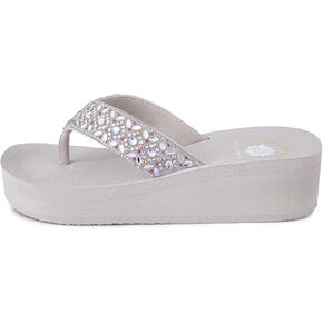 Yellow Box Women's Penza Flatform Sandal, Round Toe, Medium-High 1.75 Inch Heel, 1 Inch Platform Comfortable Flip-Flop in Kuwait