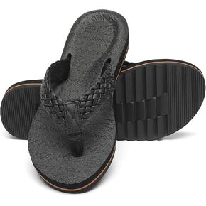Women's Flip Flops with Arch Support - Lightweight Yoga Mat Cushion Thong Sandals for Beach Walking Comfort Rubber Soles