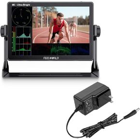 FEELWORLD LUT11H Camera Field DSLR Monitor and 12V 3A Power Adapter Bundle