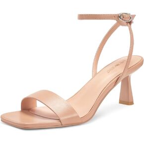 wetkiss Kitten Heels Women Heels Sandals Low Heels Cute Heels Strappy Heels Square Toe Heels Black Nude Gold