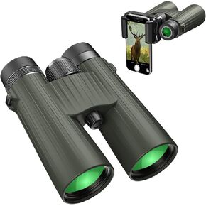 APEXEL 12X50 Professional Binocular for Adults with Phone Adapter, High Power Optics Binoculars with BaK4 Prism, IPX7 Waterproof & Shockproof Binoculars for Hunting, Bird Watching, Outdoor, Hiking