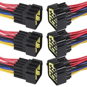 10PCS 4 Pin electrical Connector Waterproof Connector,Male and Female Way 16 AWG Wire Suitable for Car, Truck, Boat, and Other Wire Connections