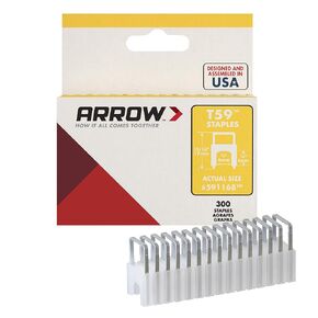 Arrow 591188BL T59 أسود معزول 1/4 بوصة × 5/16 بوصة، 5/16، 300 قطعة