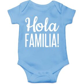 Belle Homie Hola Familia! - Funny Baby Essentials Bodysuit - Newborn Girl Outfits Cute Baby Boy Clothes