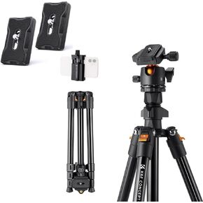 K&F Concept Camera Tripod & Quick Release Plate 2 Pack