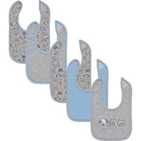 Cudlie 5-Pack Baby Bibs for Drooling Teething and Feeding Infants - Baby Drool Bibs for Baby Boys, Newborn Accessories, Baby Shower Gifts -Hello World in Kuwait