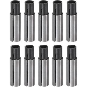 HARFINGTON 10pcs Collet Chuck Driver Adapter 1/4" to 1/8" CNC Engraving Bit Router Converter for CNC Machine Tool