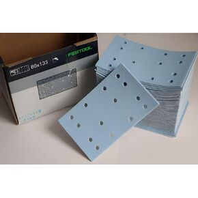 497120 Granat P120 Grit RTS (80x133mm) Rectangular Abrasive Sanding Sheets, 100-Pack Fit for Festool RTS 400, RTSC 400, RS 400, RS 4, LS 130, HSK-A 80x130, HSK 80x133