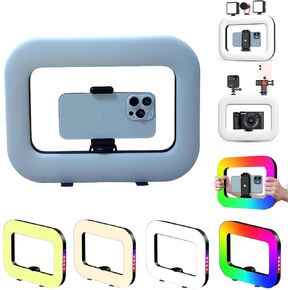 Ring Light for Phone, Phone Ring Light Stabilizer for Video Recording,Smartphone Video Rig for Tiktok Vlogging,RGB Video Light for Photography Filmmaking Video Maker,Stabilizer Light Combination