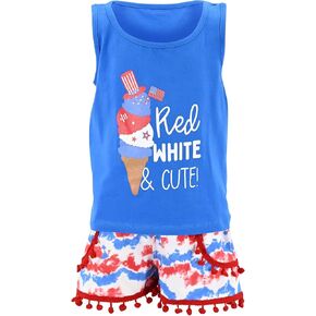 Unique Baby 4th of July Outfits for Girls and Toddlers (2Y, Red White Cute)