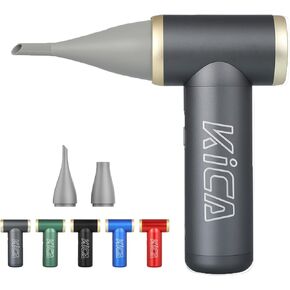 KiCA Jetfan 2.0 Electric Air Duster for Computer/Keyboard/House Cleaning/Camera Lens/Camping/BBQ/Car/Barbershop/Hair Drying,100000RPM,Upgraded Nozzle/BatteryLife,Air Can Substitute Tool-Black