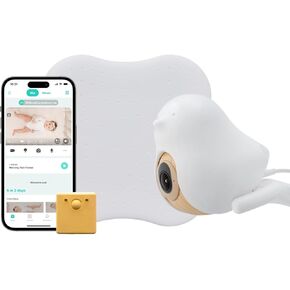 CuboAi 2025 New Model Smart Health Bundle, Proactive Safety Alerts & Breathing Motion Detection, 2.5K QHD Night Vision WiFi Baby Monitor Camera, 2-Way Audio, Temp & Humidity Sensor, Lullabies & A