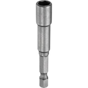 uxcell Hex Nut Driver Drill Bit 8mm Metric 6-Point Socket 1/4" Hex Shank Magnetic Setter CR-V Steel Bolt Sockets for Power Drills Impact Drivers, 2.56" (65mm) Long