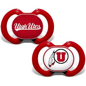 Baby Fanatic Pacifier 2-Pack - NCAA Utah Utes - Officially Licensed League Gear