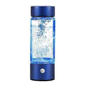 Hydrogen Water Bottle, Portable Hydrogen Water Ionizer Machine, Hydrogen Water Generator, Rechargeable Hydrogen Rich Water Glass Health Cup for Home Travel（Silver）