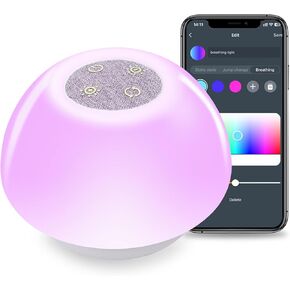 White Noise Sound Machine Baby: Nursery Night Light Alarm Clocks for Bedrooms Portable Sound Machine for Sleep Travel Sleeping Music Newborn Essentials Must Haves Gifts for Infants Kids Adults
