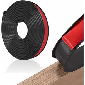 16.4ft U-Shape TPE Self Adhesive Veneer Edging Trim Flexible Edge Protector for Furniture Corner & Edge Safety Guards, DIY Furniture Edge Strip for Countertop Table Cabinet Shelf Repair (16mm, White)