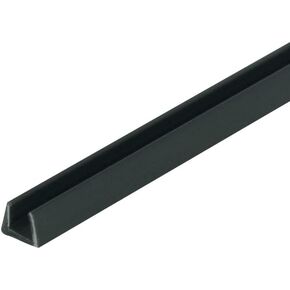 Outwater Plastics Black 3/16'' Styrene Plastic U-Channel/C-Channel 36 Inch Lengths (Pack of 4)