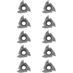 10Pcs CNC Turning Blade Inserts Thread Cutting Lathe Machine 16ER AG55 Lathe Turning Tools Threading Inserts for Rough Machining and Semi-finishing of Steel