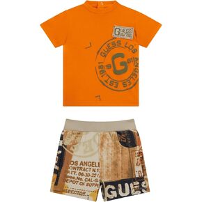 GUESS Baby Boys' Eco Sleeve T-Shirt and Active Shorts