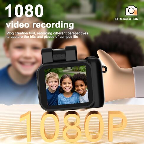 Retro Snap Camera，Mini Nostalgic Vintage View Camera，Tiny Snaps Camera，Keychain Digital Photo Camera，Llavero Mini CáMara Retro，1080p Hd with Led Flash Light (16G) in Kuwait