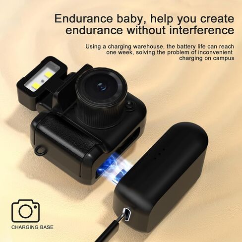 Retro Snap Camera，Mini Nostalgic Vintage View Camera，Tiny Snaps Camera，Keychain Digital Photo Camera，Llavero Mini CáMara Retro，1080p Hd with Led Flash Light (16G) in Kuwait