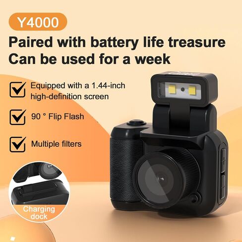 Retro Snap Camera，Mini Nostalgic Vintage View Camera，Tiny Snaps Camera，Keychain Digital Photo Camera，Llavero Mini CáMara Retro，1080p Hd with Led Flash Light (16G) in Kuwait