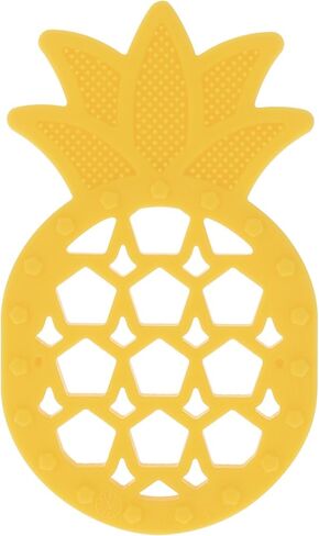 Nuby Soft Silicone Gum Massaging Baby Teether Toy - (2 Pack) Baby Teething Relief Toys for 3+ Months - Pineapple and Orange in Saudi Arabia