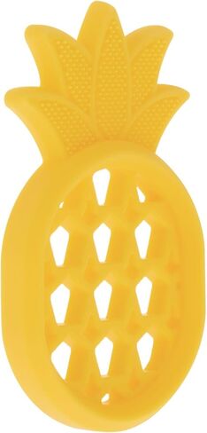 Nuby Soft Silicone Gum Massaging Baby Teether Toy - (2 Pack) Baby Teething Relief Toys for 3+ Months - Pineapple and Orange in Saudi Arabia