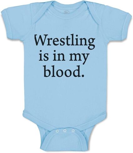 Cute Rascals Baby Bodysuit Wrestling Is in My Blood Sport Name Boy & Girl Baby Clothes Funny Cotton in Kuwait