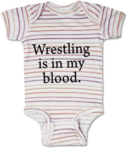 Cute Rascals Baby Bodysuit Wrestling Is in My Blood Sport Name Boy & Girl Baby Clothes Funny Cotton in Kuwait