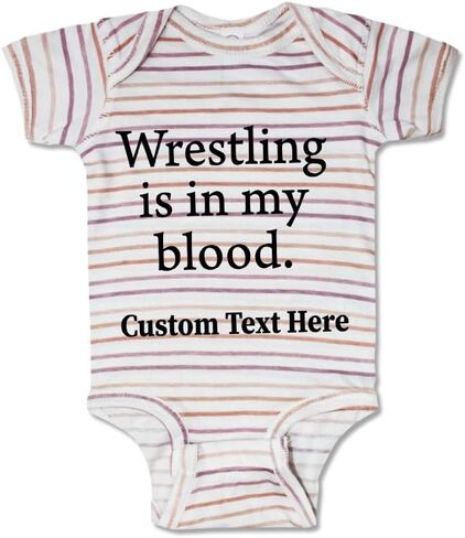 Cute Rascals Baby Bodysuit Wrestling Is in My Blood Sport Name Boy & Girl Baby Clothes Funny Cotton in Kuwait