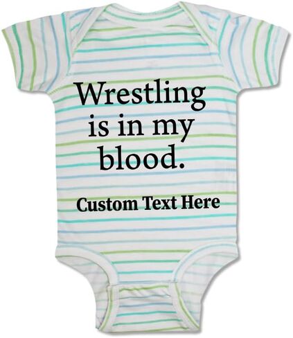 Cute Rascals Baby Bodysuit Wrestling Is in My Blood Sport Name Boy & Girl Baby Clothes Funny Cotton in Kuwait