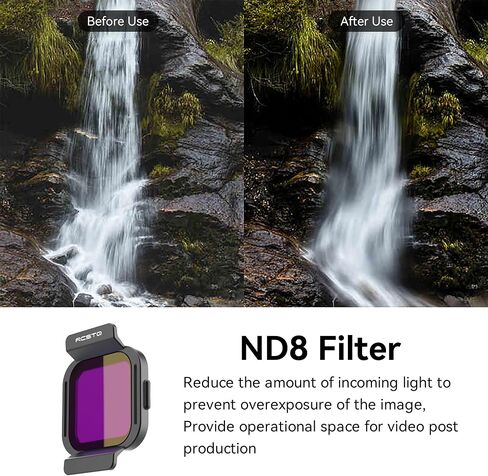 RCSTYLE 3 Pack KIT ND FILTERS LIT FOR DJI Flip ، مرشحات عدسة حماية الكاميرا المتعددة المغلفة لملحقات DJI Flip (ND8 ، CPL ، UV) in Kuwait