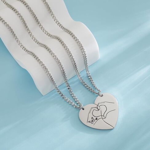 Heart Hands Gesture Best Friends Matching BFF Necklaces for 2 Women Bestie Sister TS Inspired Stuff Friendship Jewelry Merch Gift for 2 Music Lover birthday gifts for superstar signature fans in Saudi Arabia
