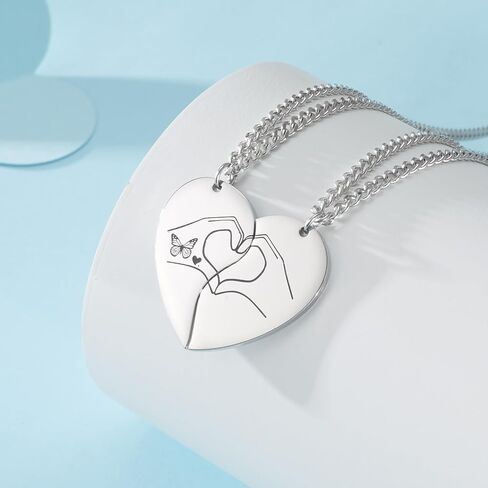 Heart Hands Gesture Best Friends Matching BFF Necklaces for 2 Women Bestie Sister TS Inspired Stuff Friendship Jewelry Merch Gift for 2 Music Lover birthday gifts for superstar signature fans in Saudi Arabia