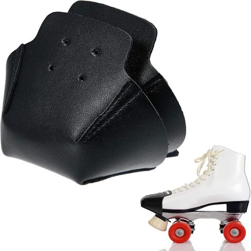 2 Pieces Roller Skate Toe Guards Artificial Leather Toe Guards Protectors for Quad Roller Skate (Pink,Solid Pattern) in Saudi Arabia