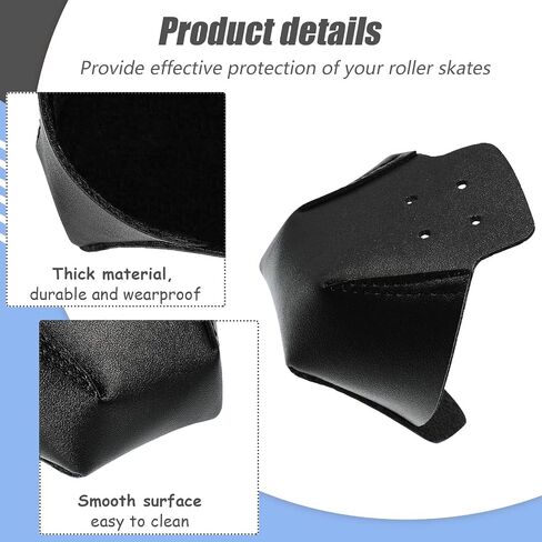 2 Pieces Roller Skate Toe Guards Artificial Leather Toe Guards Protectors for Quad Roller Skate (Pink,Solid Pattern) in Saudi Arabia